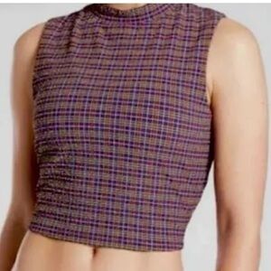 NWT Athleta Seersucker Crop Rashguard S